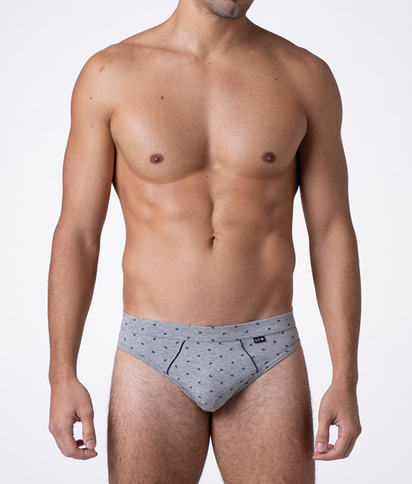 Lovable Classic Cotton Modal Briefs, gray tree print
