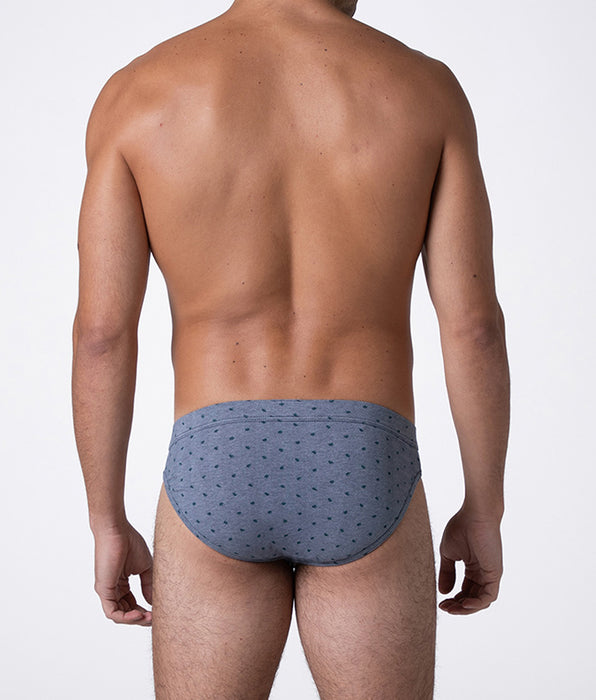 Lovable Classic Cotton Modal Briefs, blue tree print