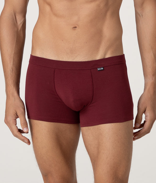 Lovable Classic Cotton Modal Boxer Shorts, burgundy