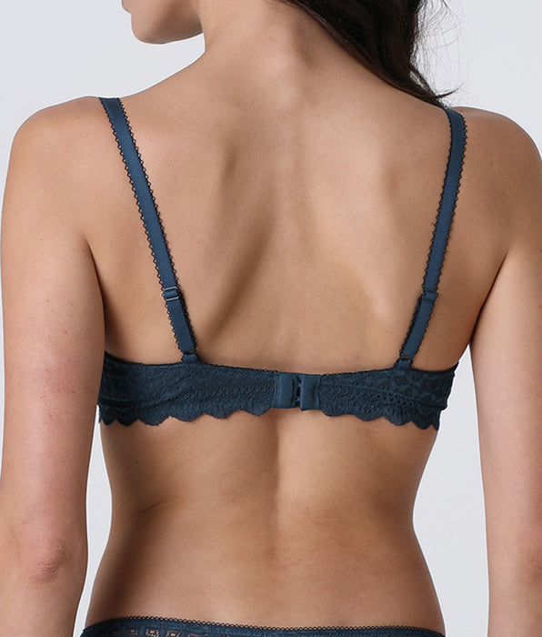 Lovable Graphic Lace Underwired Bra in teal lace