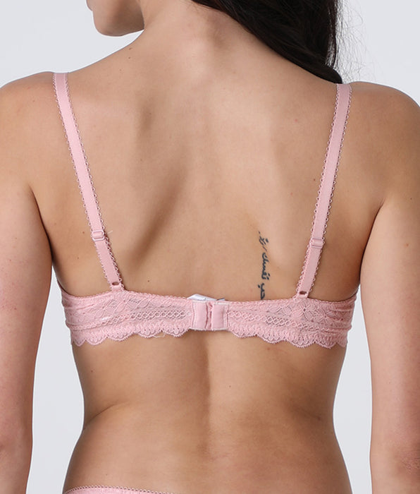 Lovable Graphic Lace Underwired Bra in vintage pink lace