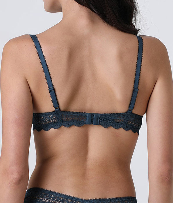 Lovable Graphic Lace Padded Underwired Bra in teal
