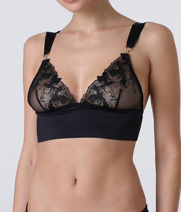 Lovable L'Elegance Lace Triangle Bra, Black