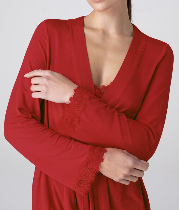 Lovable Elegant Modal Dressing Gown, red