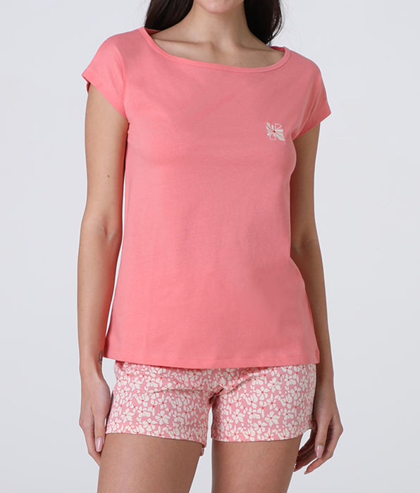 Lovable Short Jersey Pajamas, Peach Pink