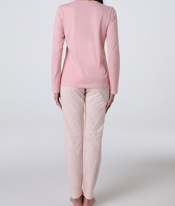 Lovable Long Jersey Pajamas, Vintage Pink