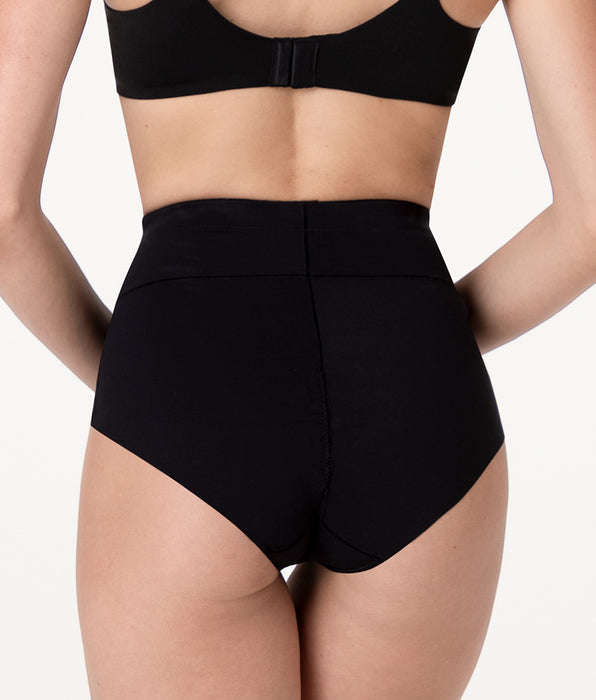 Lovable Sculpt Shaping Mid Waist Shaping Brief in Microfiber, Black