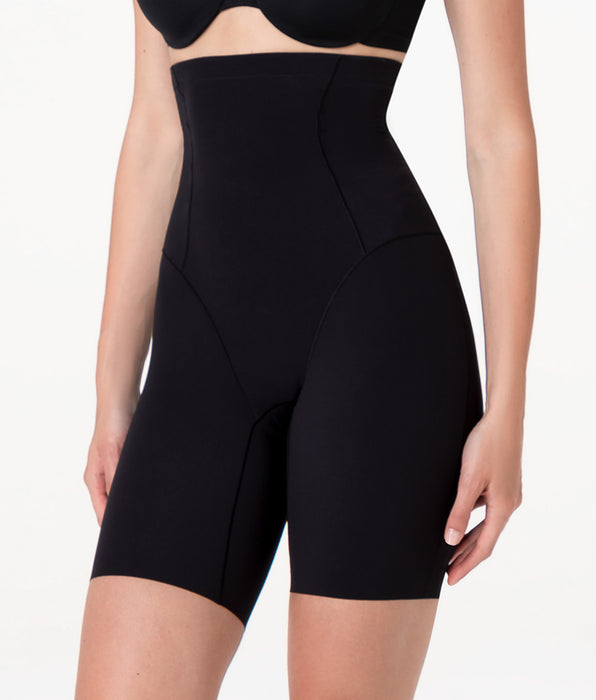 Lovable Sculpt Shaping High Waist Long Leg Shaping Short in Microfiber, Black