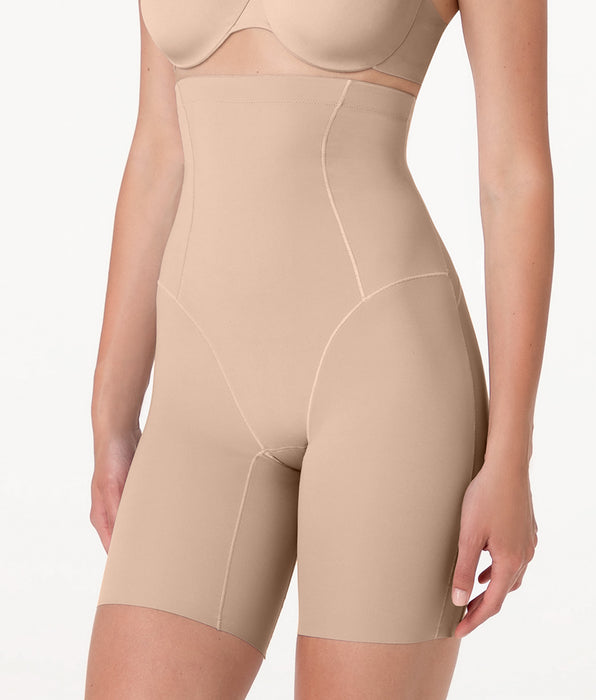 Lovable Sculpt Shaping High Waist Long Leg Shaping Short in Microfiber, Nude