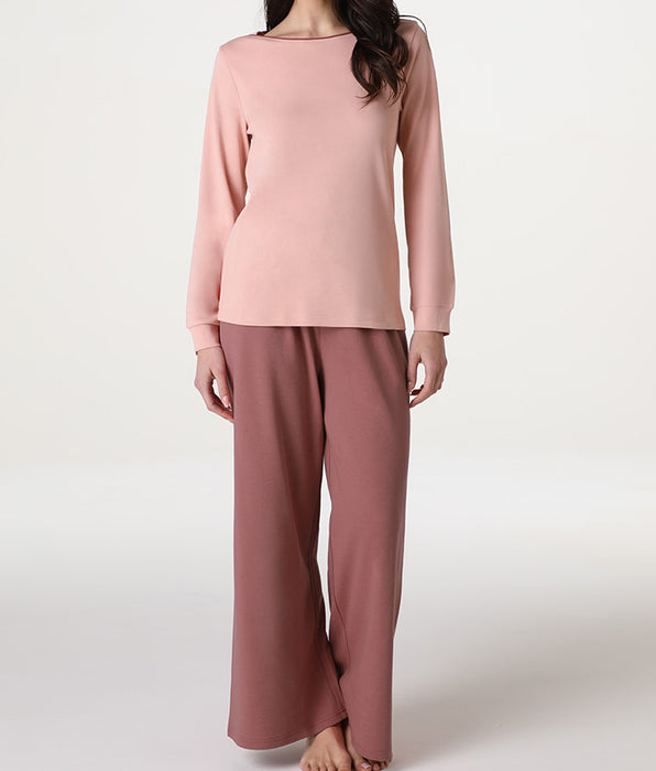 Lovable Interlock Boat Neck Pajamas, blush