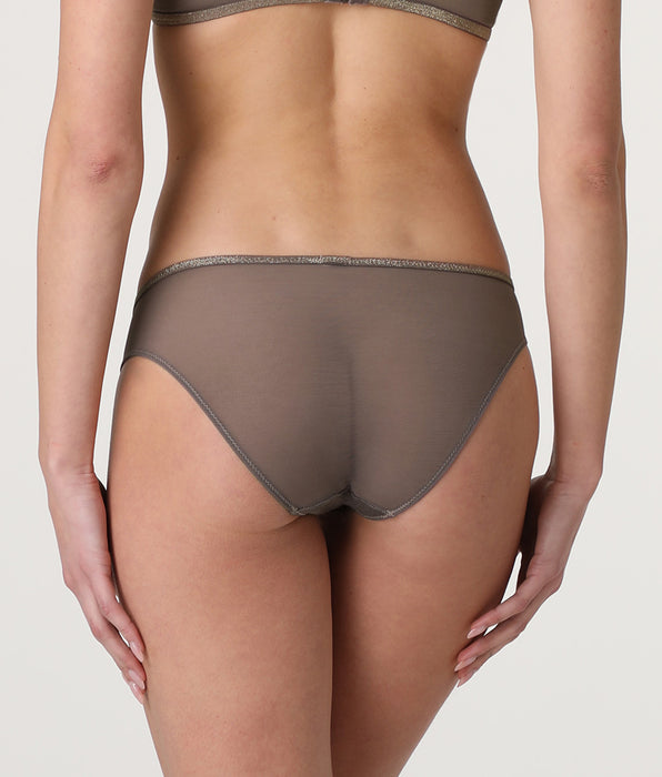 Lovable Animalier Mesh briefs in tulle, mink