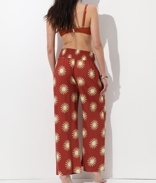 Lovable Viscose Trousers, Earth Sun Print
