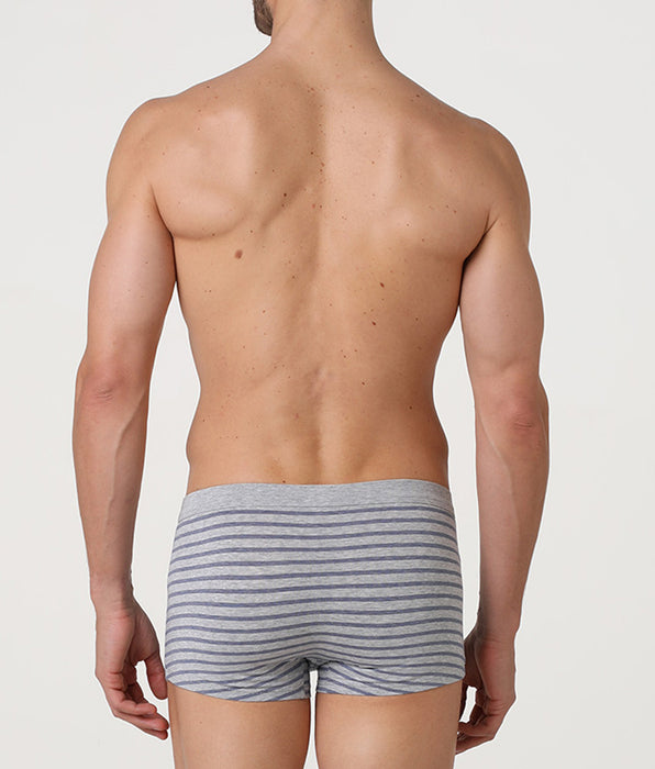 Lovable Jacquard Cotton Modal boxer shorts, heather gray and air force blue