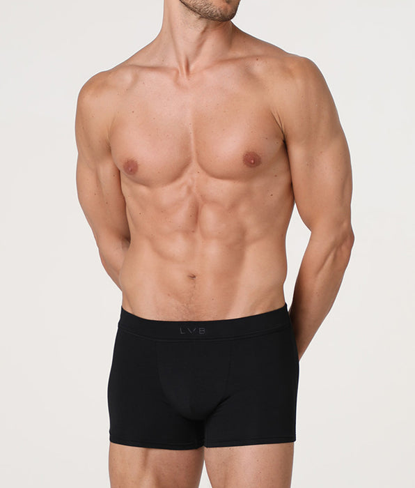 Lovable Modern Cotton Modal boxer shorts, black