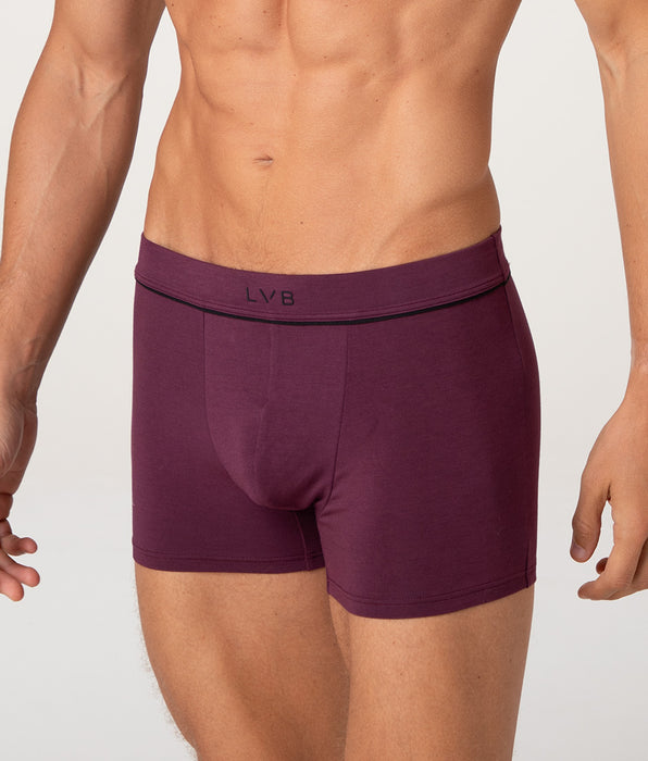 Lovable Modern Cotton Modal boxer shorts, burgundy