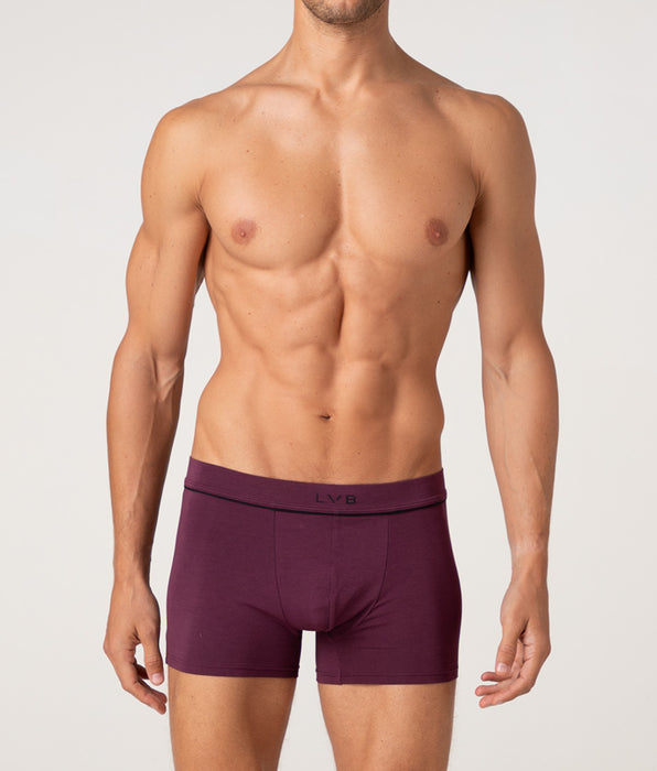 Lovable Modern Cotton Modal boxer shorts, burgundy