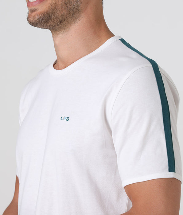 Lovable Short-sleeved crew neck jersey pajamas, ivory