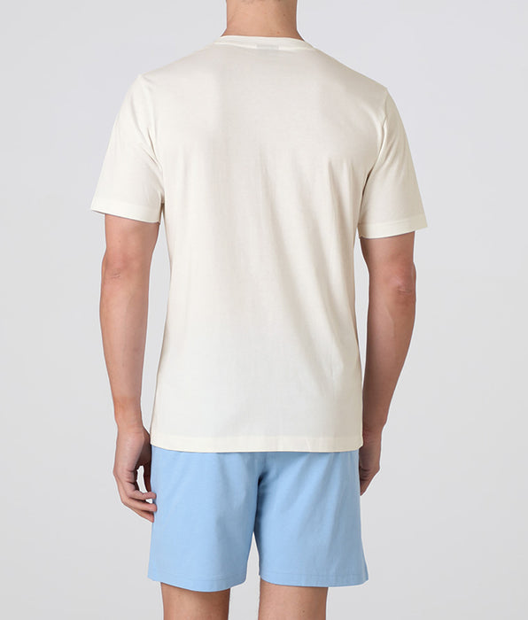 Lovable Serafino Jersey Short Pajamas, Ivory