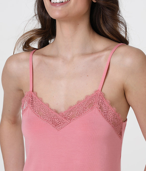 Lovable Elegant Modal Top and Shorts, mauve pink