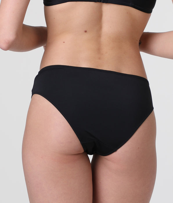 Lovable Briefs Floral Embroidery in Microfibre and Embroidered Tulle, black