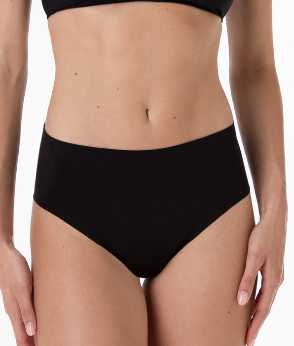 Lovable Midi Brief Second Skin Micro in microfiber, black