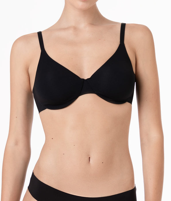 Lovable Underwire Bra Non-Padded Invisible Essence in microfiber, black