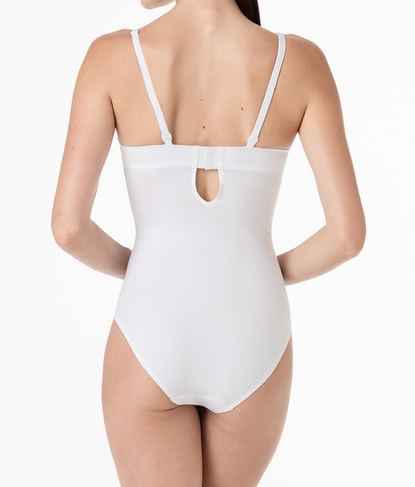 Lovable Underwire Bodysuit Invisible Essence in microfiber, white