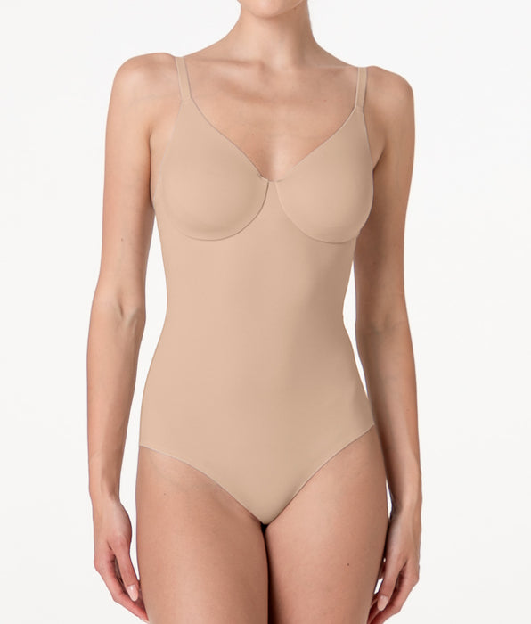 Lovable Underwire Bodysuit Invisible Essence in microfiber, nude