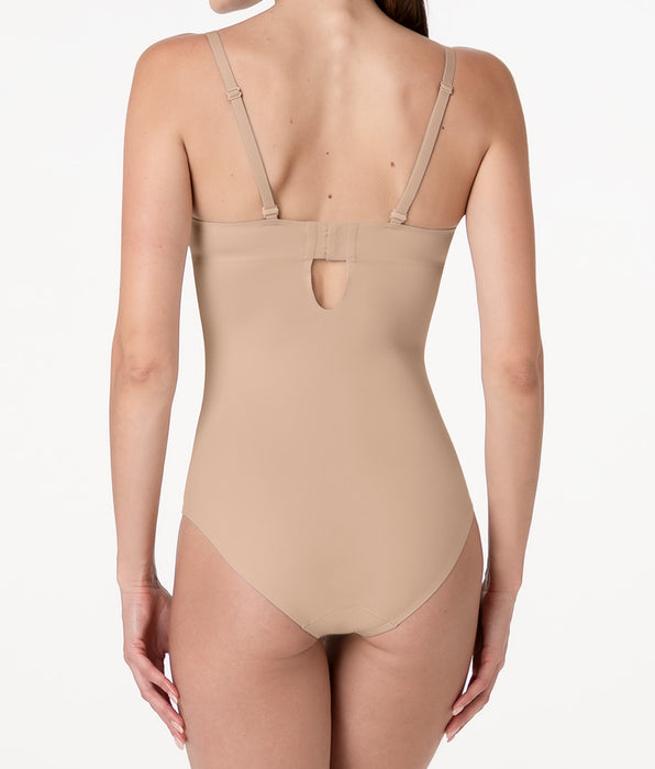 Lovable Underwire Bodysuit Invisible Essence in microfiber, nude