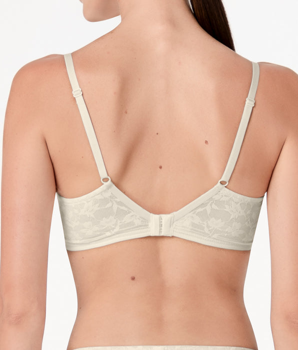 Lovable Blossom Lace Non-Wired Triangle Bra in Ivory