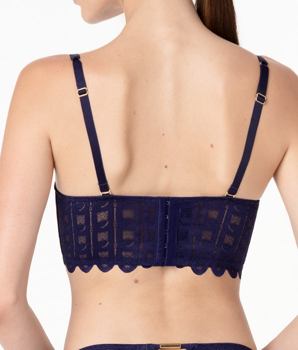 Lovable L'Allure underwired balconette bra in dark purple lace