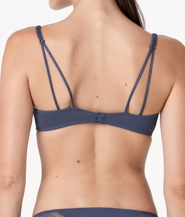 Lovable Casual Rib Lace underwired bra in microfiber and lace, powder blue