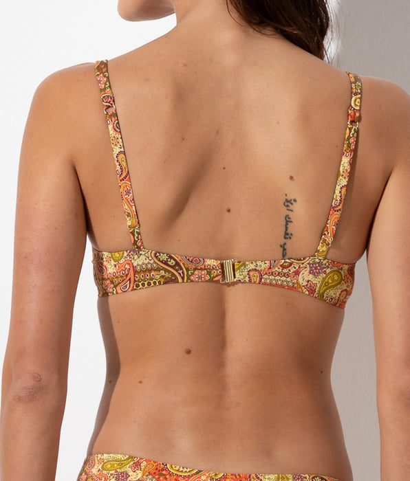 Lovable Underwired Bikini Top with Invisible Cup Braid Printed Micro, printed paisley