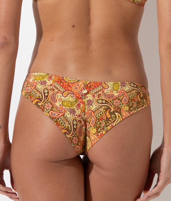 Lovable Brazilian Bikini Bottom Braid Printed Micro, printed paisley