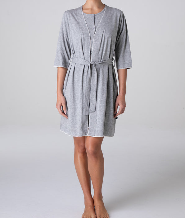 Lovable Jersey kimono, heather gray