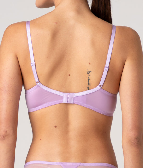 Lovable Underwired Balconette Bra Fairytale Embroidery in Embroidered Tulle, lavender floral