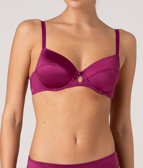 Lovable Underwired Balconette Bra Chic Micro in Microfibre, raspberry purple