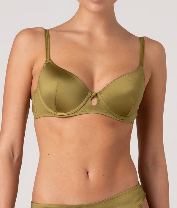 Lovable Padded Underwired Bra Chic Micro in Microfibre, cardamom green