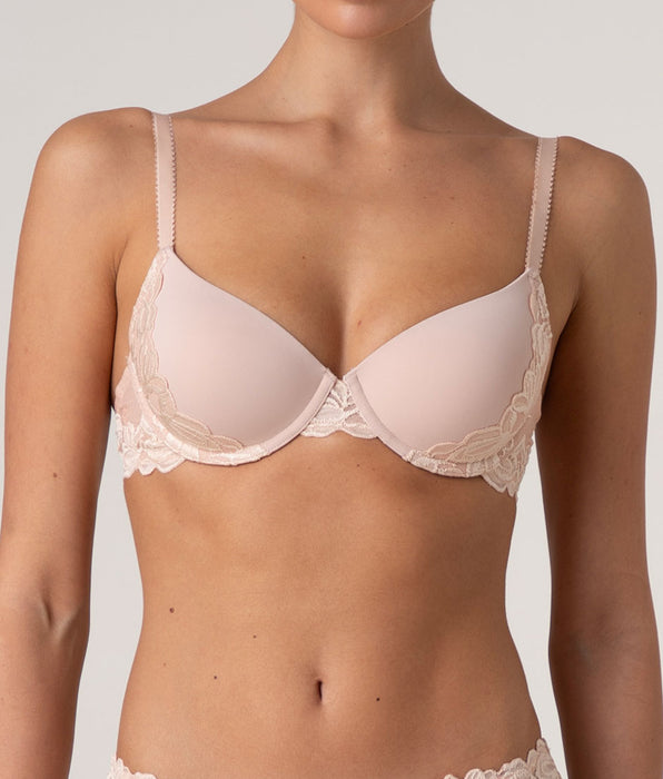 Lovable Elegant Muse Padded Underwired Bra, pearled ivory and pink