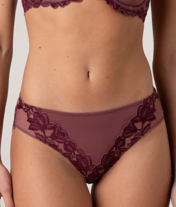Lovable Elegant Muse Lace Briefs, amaranto red and wine