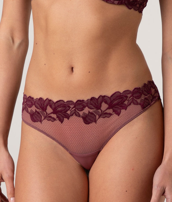 Lovable Elegant Muse Lace Brazilian Briefs, amaranto red and wine