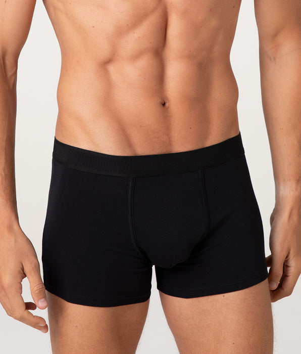 Lovable Signature Cotton Pima Stretch Cotton Boxer, Black