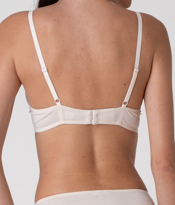 Lovable Trendy Modal Underwired Bra in Cotton Modal and Lace, pearled ivory