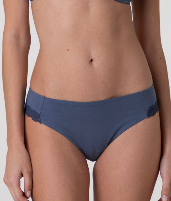 Lovable Trendy Modal Brazilian Brief in Cotton Modal and Lace, powder blue