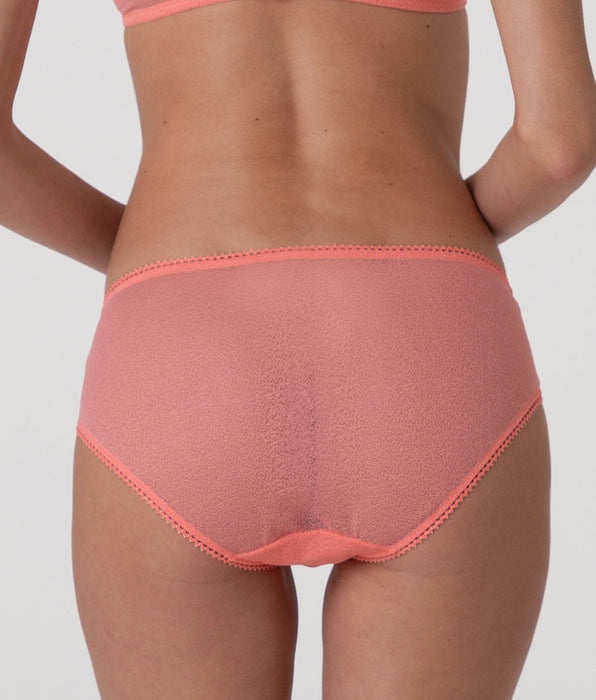 Lovable Fancy Mesh Tulle Briefs, coral