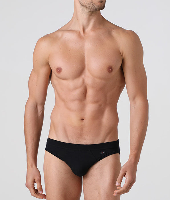 Lovable Black Cotton Stretch mini briefs in stretch cotton