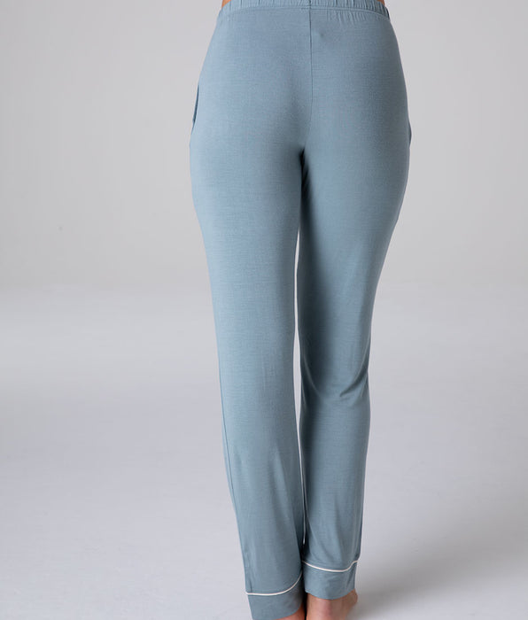 Lovable Elastic Viscose Long Pants, dusty blue