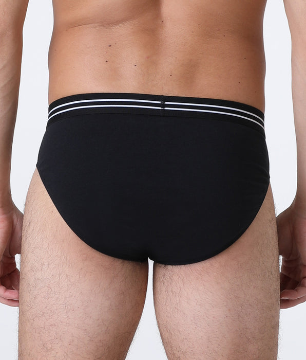 Lovable Basic Multipack Stretch Cotton Briefs 2-Pack, Black