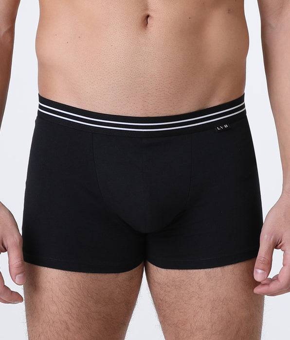 Lovable Basic Multipack Stretch Cotton Boxer Briefs 2-Pack, Black