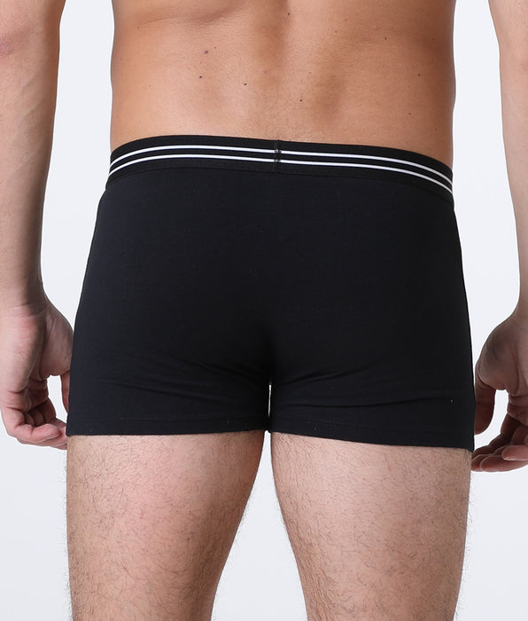 Lovable Basic Multipack Stretch Cotton Boxer Briefs 2-Pack, Black